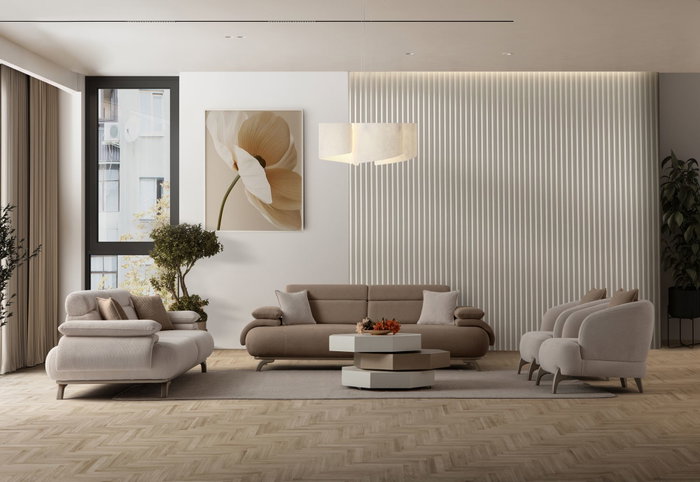 Atelier Del Sofa Bonjo Silver - Latte